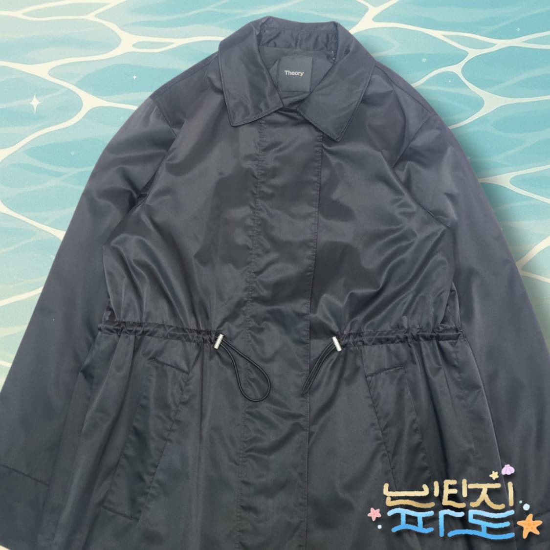 1 띠어리 사틴 드로스트링 코트 상품이미지2