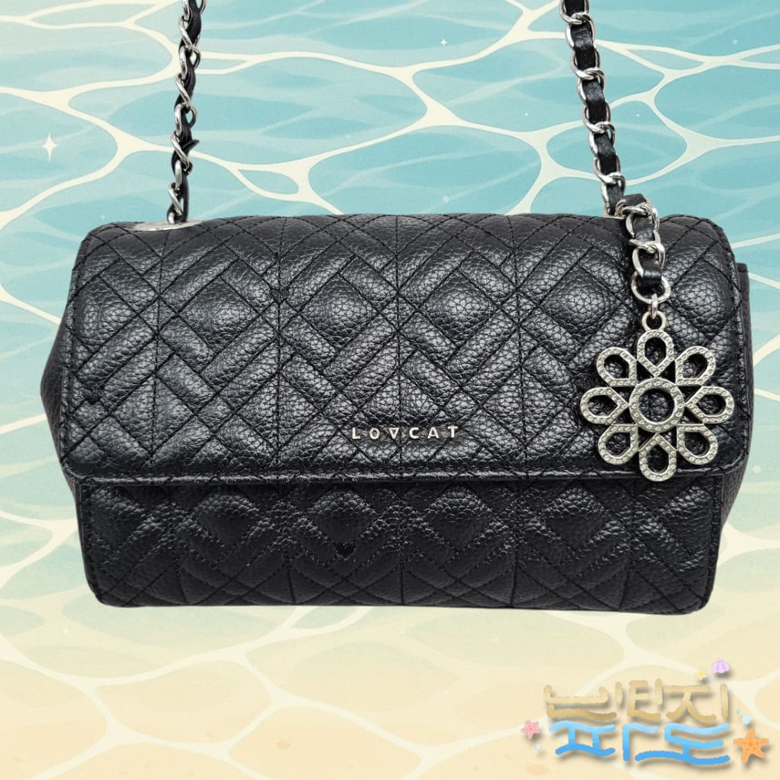 러브캣 퀼팅 플라워 참 체인백 상품이미지2