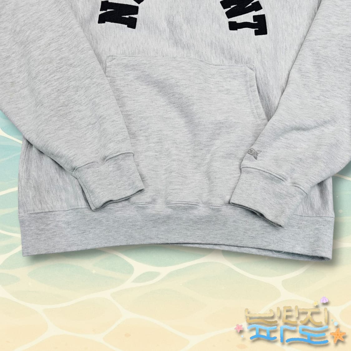 M 아웃스탠딩 NAVYPOINT 빈티지 자수 스웻후드 상품이미지3