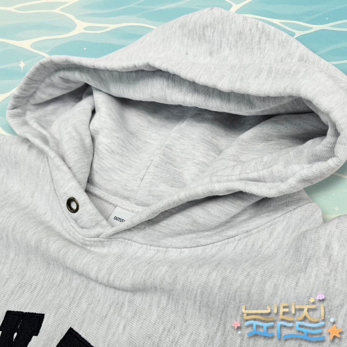 M 아웃스탠딩 NAVYPOINT 빈티지 자수 스웻후드 상품이미지4