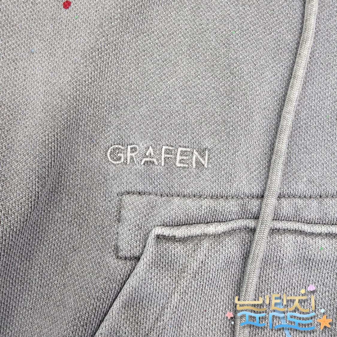 M 리오버XGRAFEN 페인팅 다이드 자수 스웻후드 상품이미지5