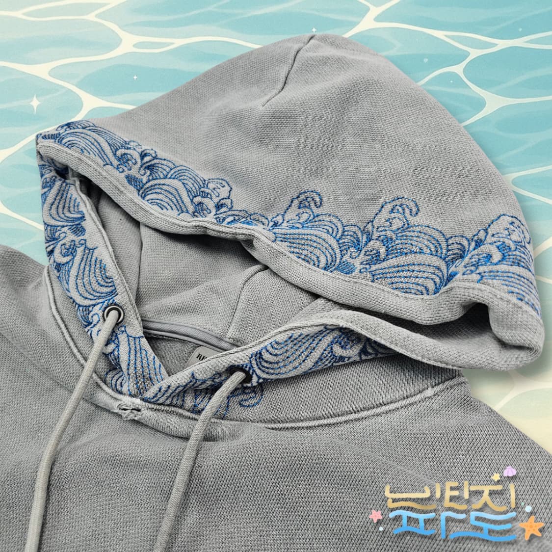 M 리오버XGRAFEN 페인팅 다이드 자수 스웻후드 상품이미지8