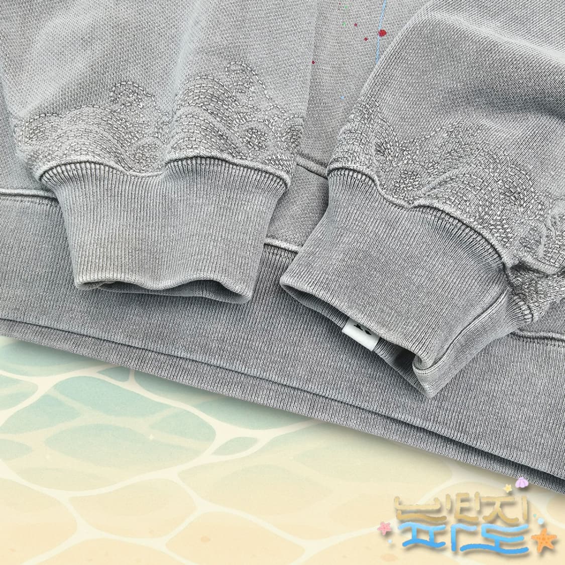 M 리오버XGRAFEN 페인팅 다이드 자수 스웻후드 상품이미지9