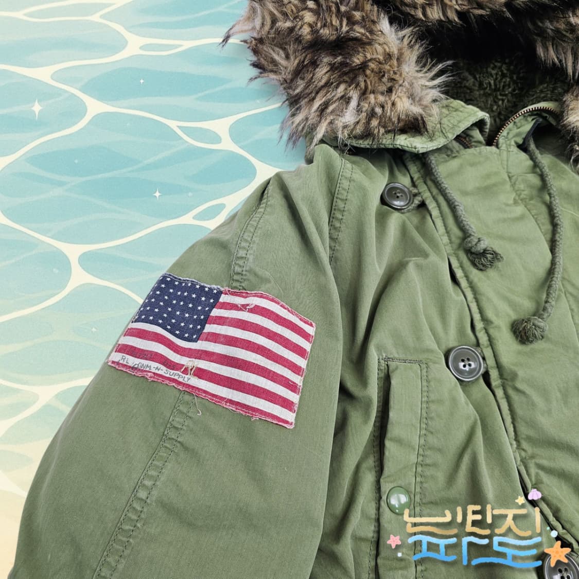 L POLO 폴로 데님앤서플라이 성조기 n3b 야상파카 상품이미지5