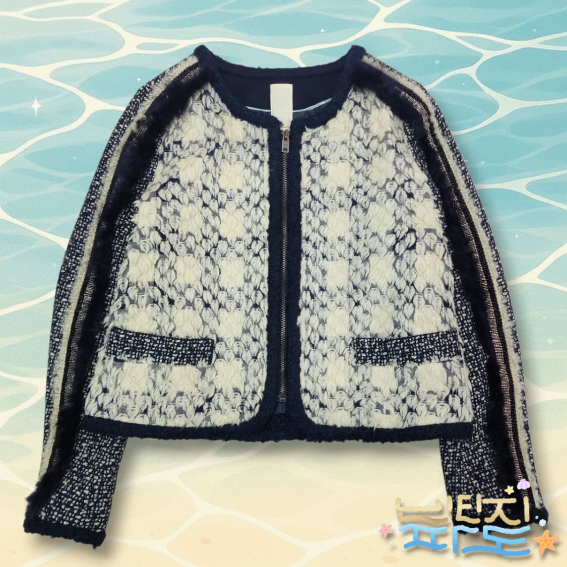 66 오즈세컨 13FW 모직 트위드 자켓 상품이미지1