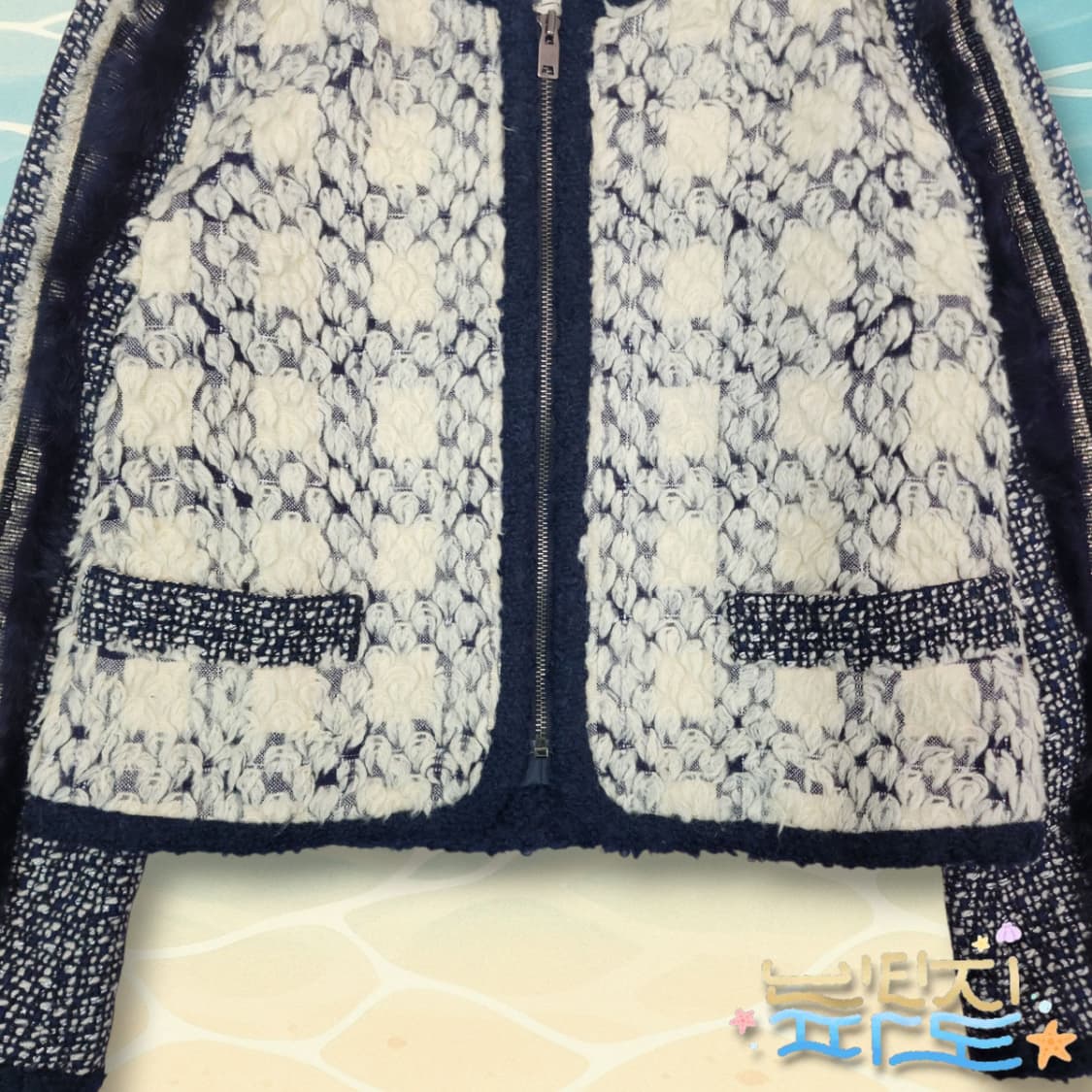 66 오즈세컨 13FW 모직 트위드 자켓 상품이미지3