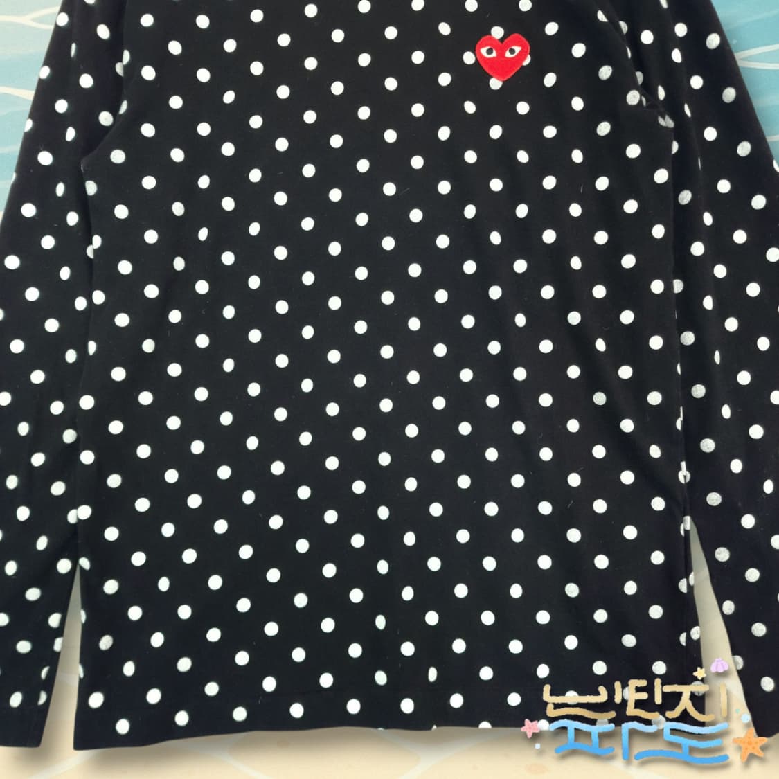 M 꼼데가르송 플레이 폴카 도트 패턴 탑 상품이미지3