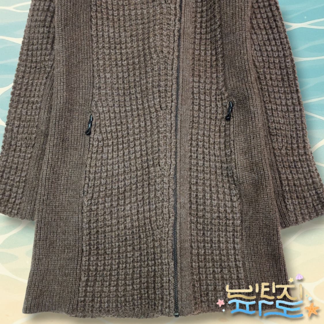 FREE TIME 한섬 타임 니트집업 코트 상품이미지3