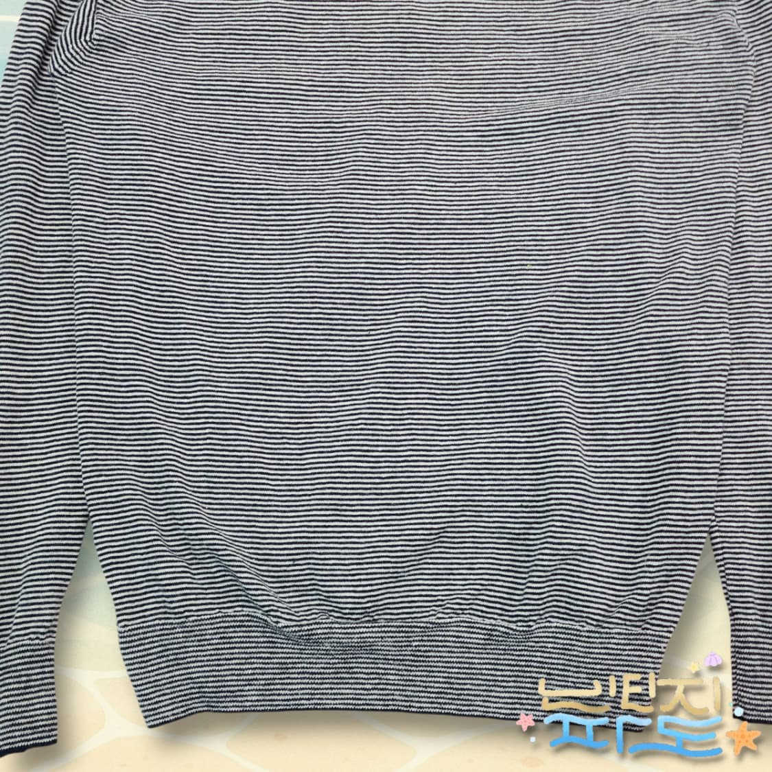 S 띠어리 브이넥 스트라이프 모 린넨 블랜드 니트 상품이미지8