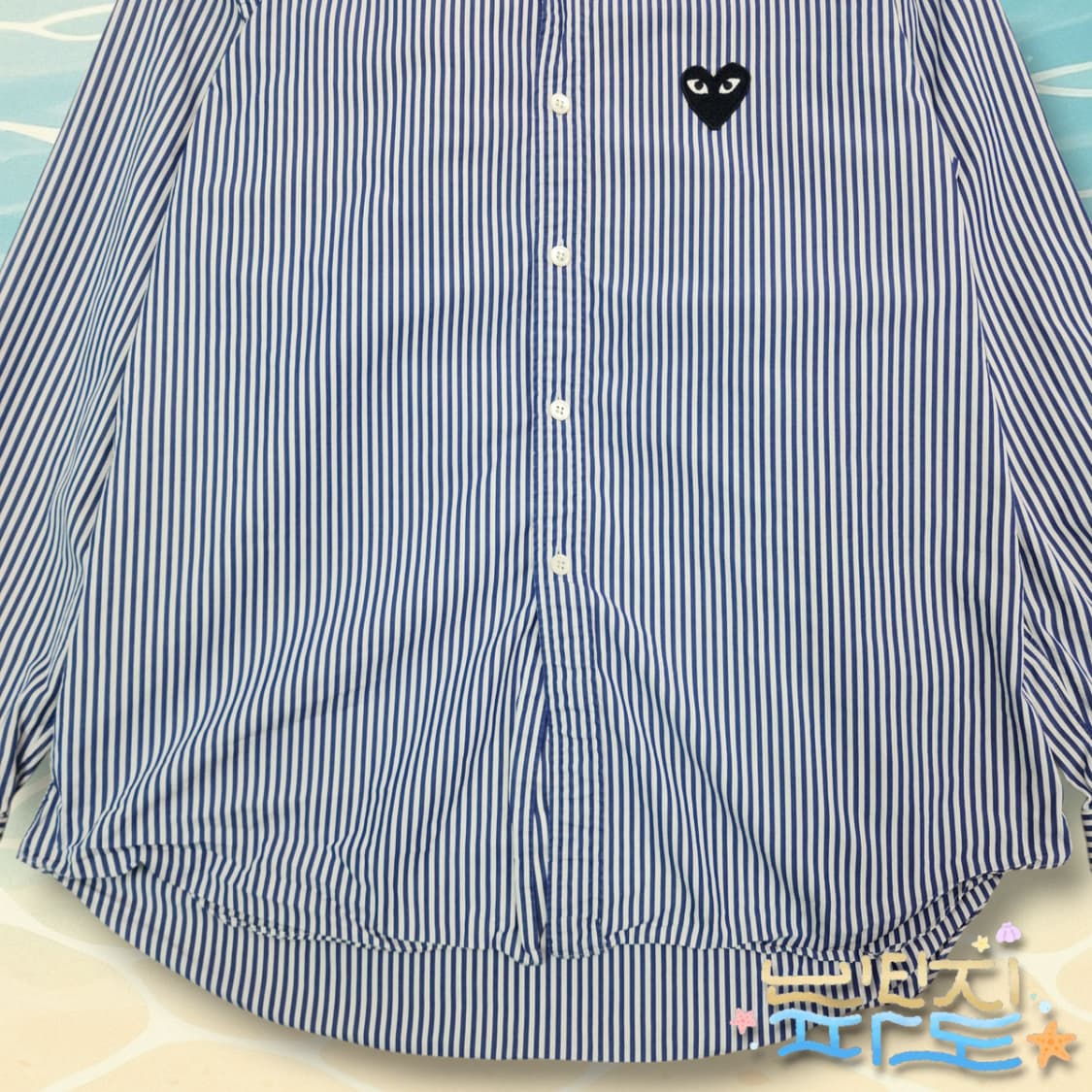 S 꼼데가르송 구형 스트라이프 셔츠 상품이미지3