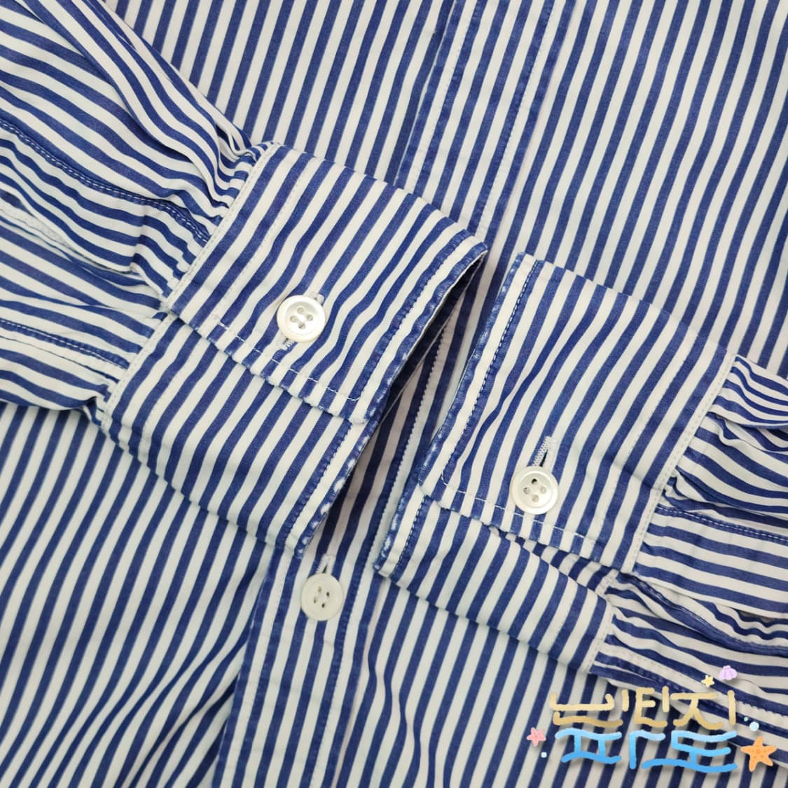 S 꼼데가르송 구형 스트라이프 셔츠 상품이미지4