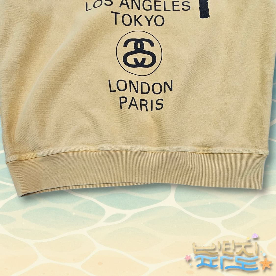 L STUSSY 스투시 월드투어 크루넥 피그먼트 다이드 허니 상품이미지3