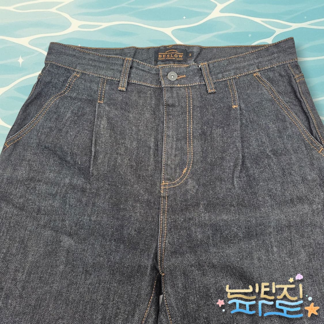 32 비슬로우 핀턱 셀비지 데님 팬츠 상품이미지2