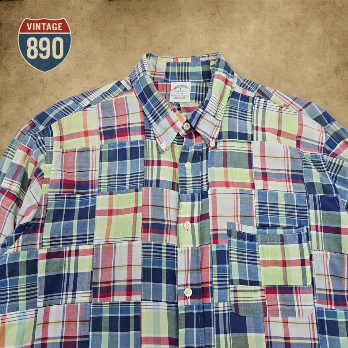 [L] 브룩스브라더스 패치워크 리젠트 셔츠 상품이미지2