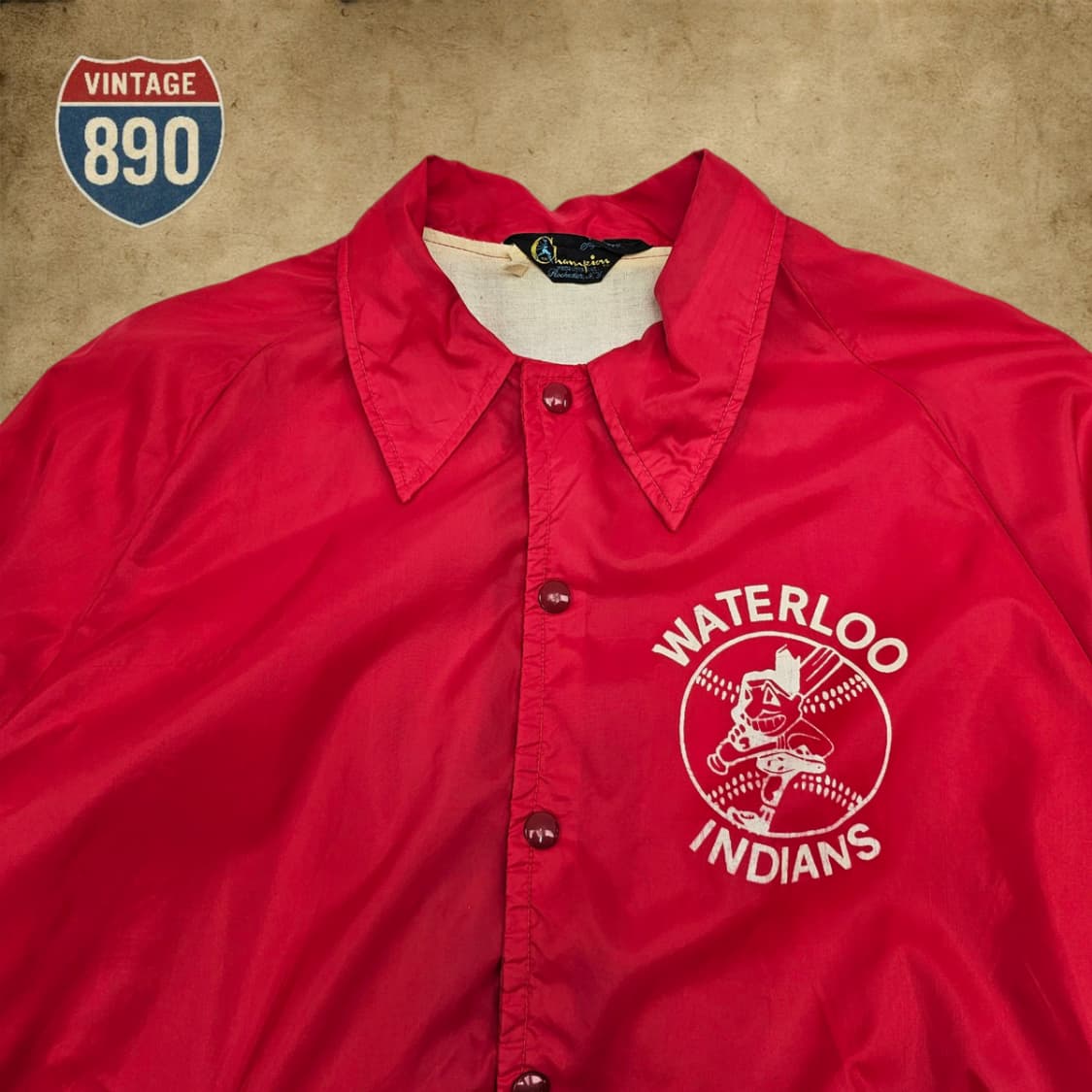 [110] USA 60s Champion 챔피온 인디언즈 코치자켓 상품이미지2