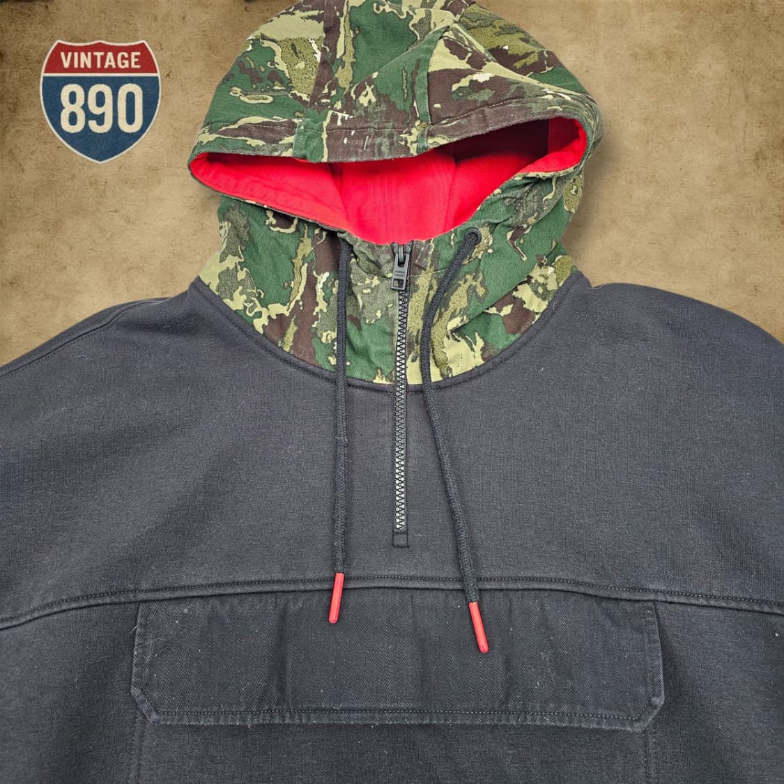 [L] Tommy Jeans 타미진스 21FW 블록 카모 후드 상품이미지2