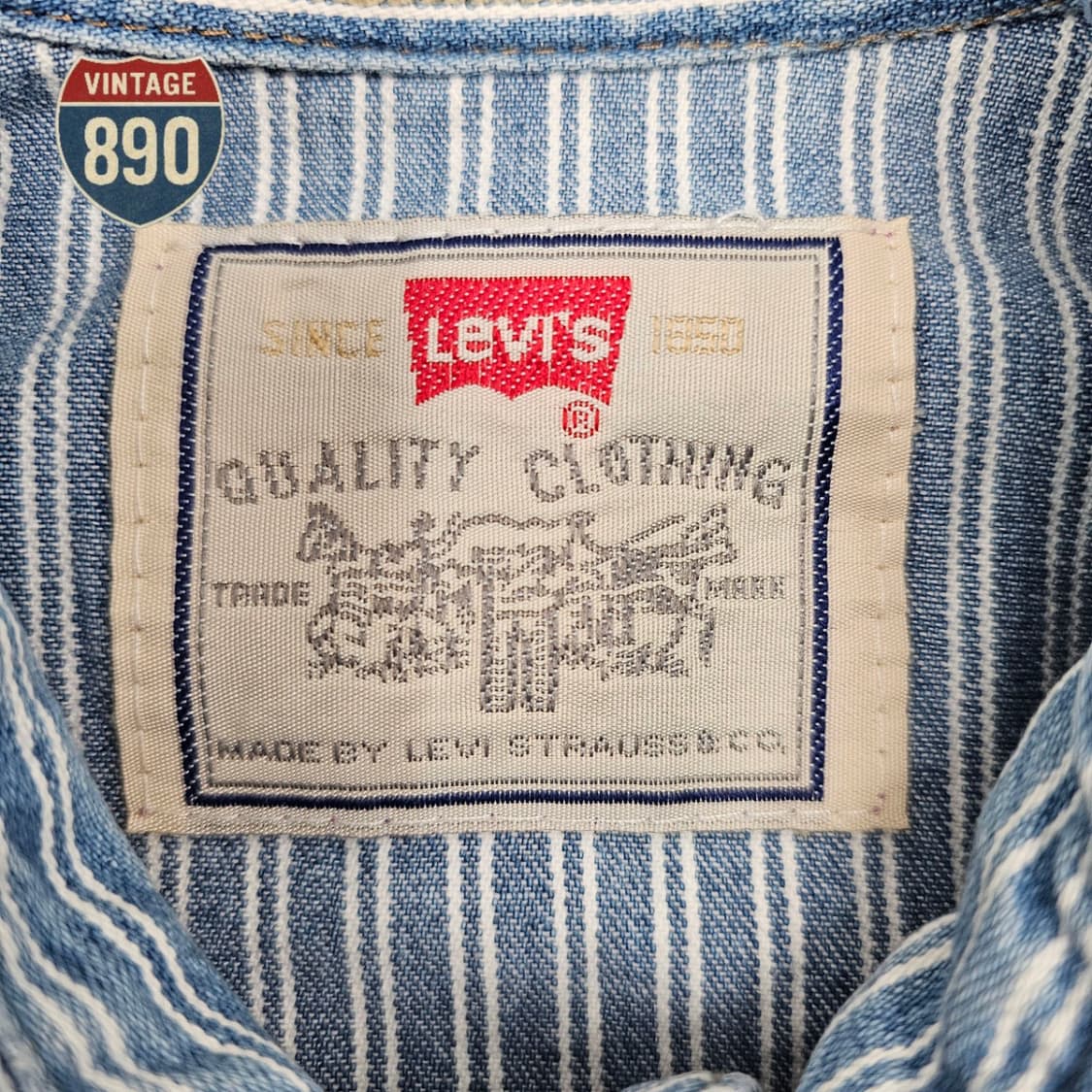 [90] Levi's 리바이스 스트라이프 웨스턴 셔츠 상품이미지6