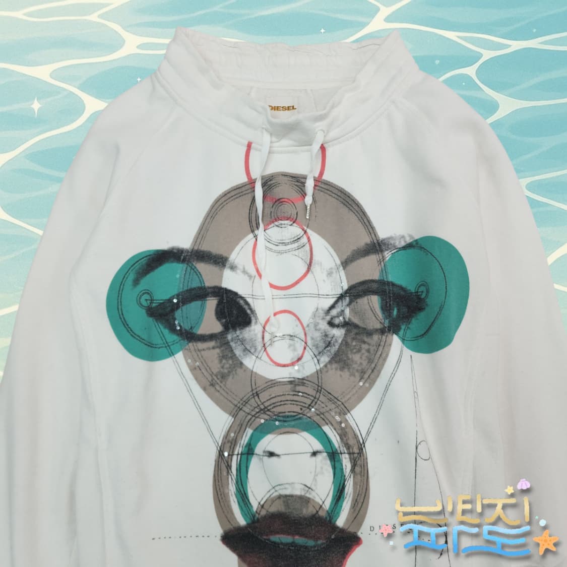 XS DIESEL 디젤 프린팅 롱 스웻 원피스 상품이미지2