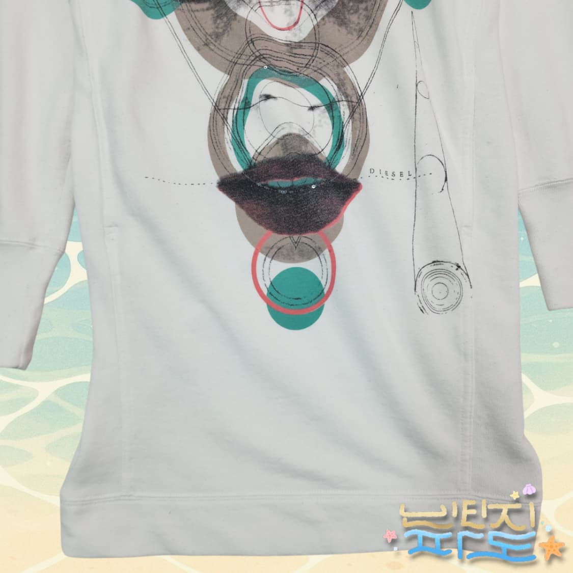 XS DIESEL 디젤 프린팅 롱 스웻 원피스 상품이미지3