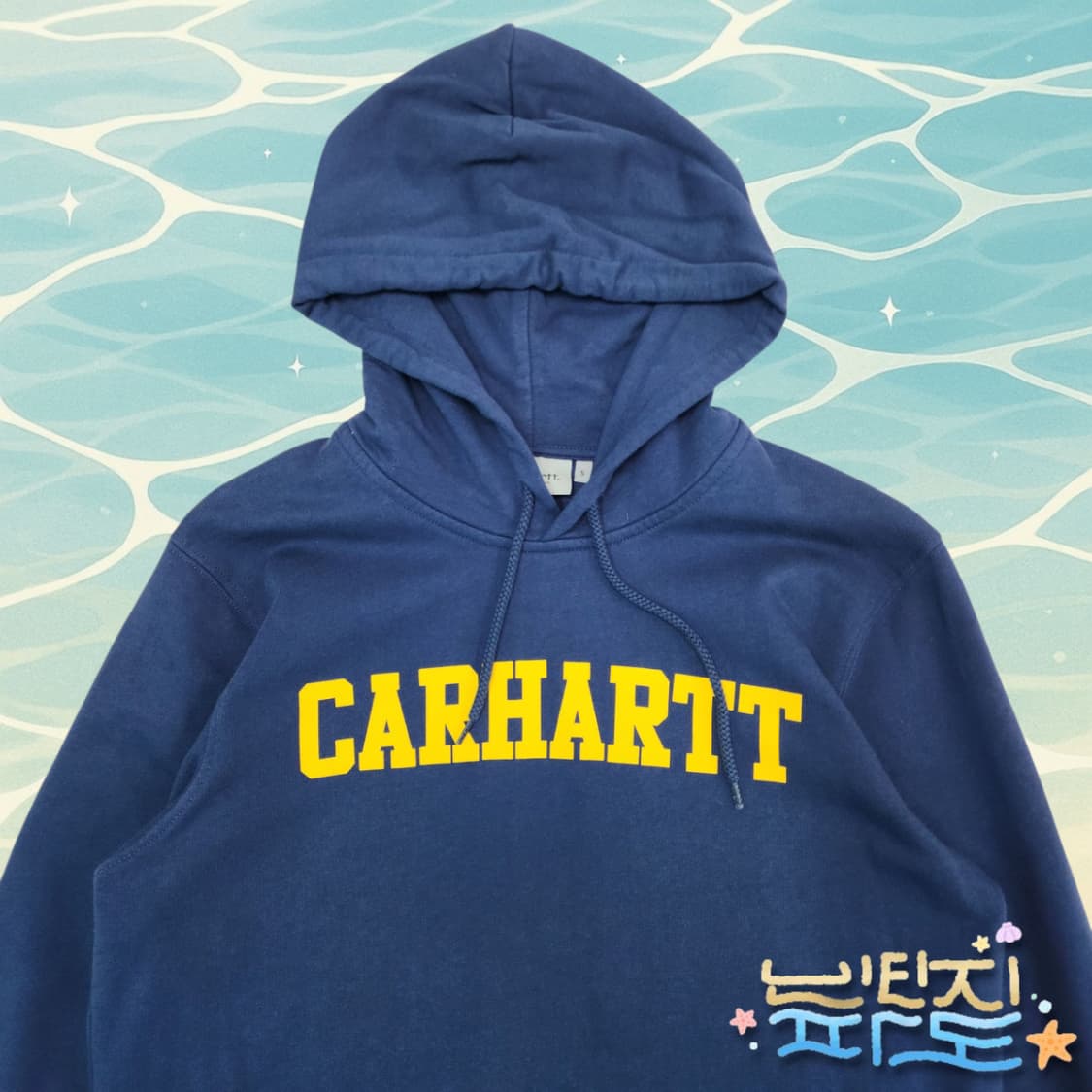 S 칼하트WIP 컬리지 네이비 후드티 상품이미지2