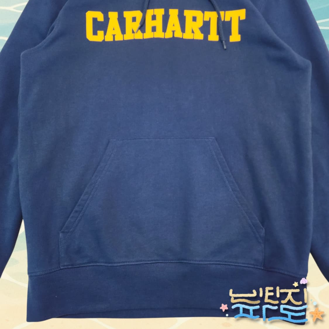 S 칼하트WIP 컬리지 네이비 후드티 상품이미지3