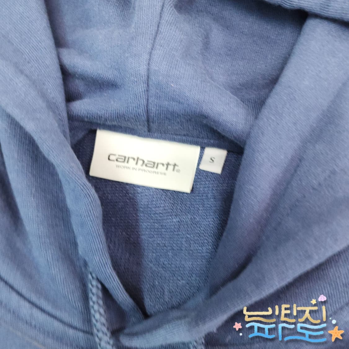 S 칼하트WIP 컬리지 네이비 후드티 상품이미지5