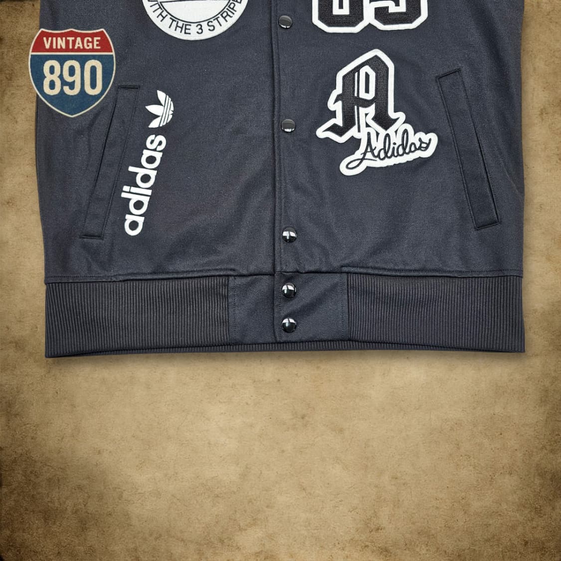 [100] adidas 아디다스 빅로고 바시티 자켓 상품이미지3