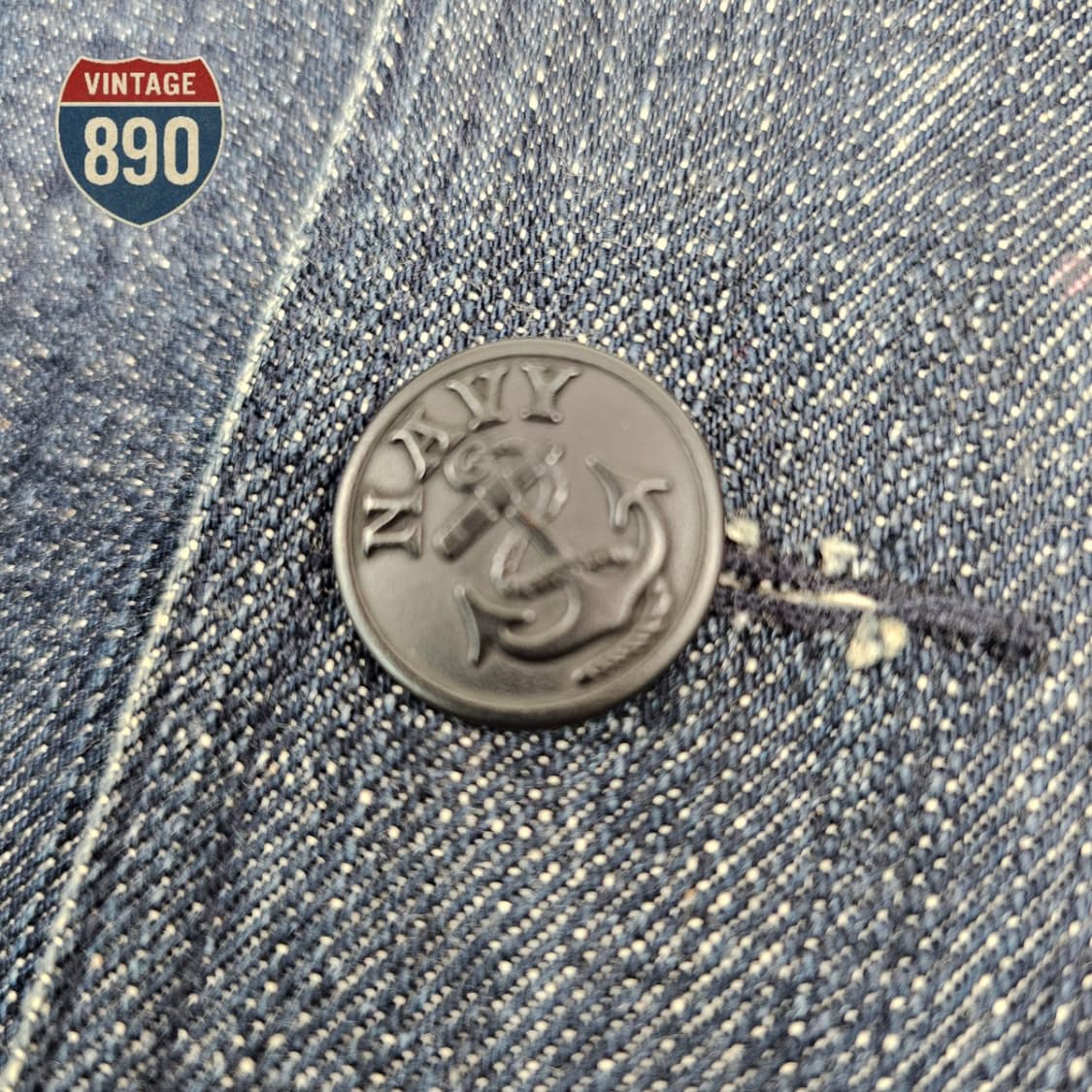 [L] 아웃스탠딩 컴퍼니 셀비지 데님 네이비 미해군 청자켓 상품이미지5