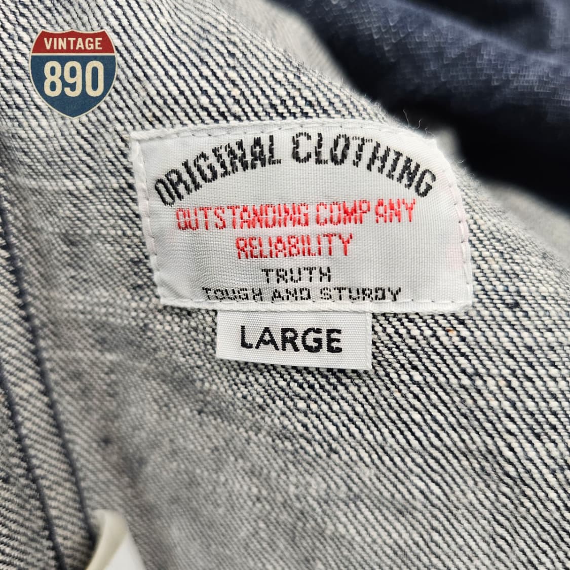 [L] 아웃스탠딩 컴퍼니 셀비지 데님 네이비 미해군 청자켓 상품이미지7