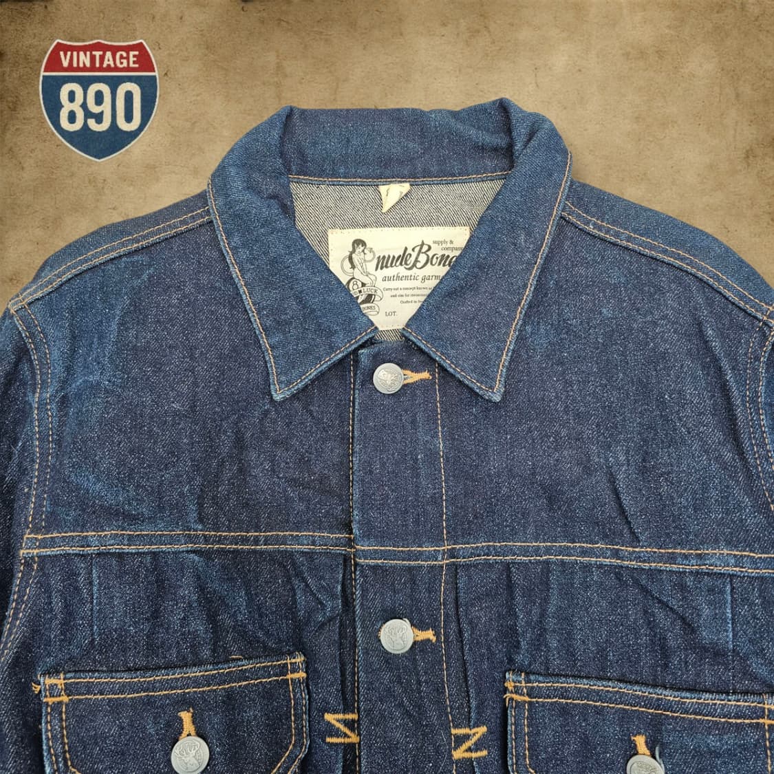 [L] Nude Bones 누드본즈 신치백 청자켓 상품이미지2