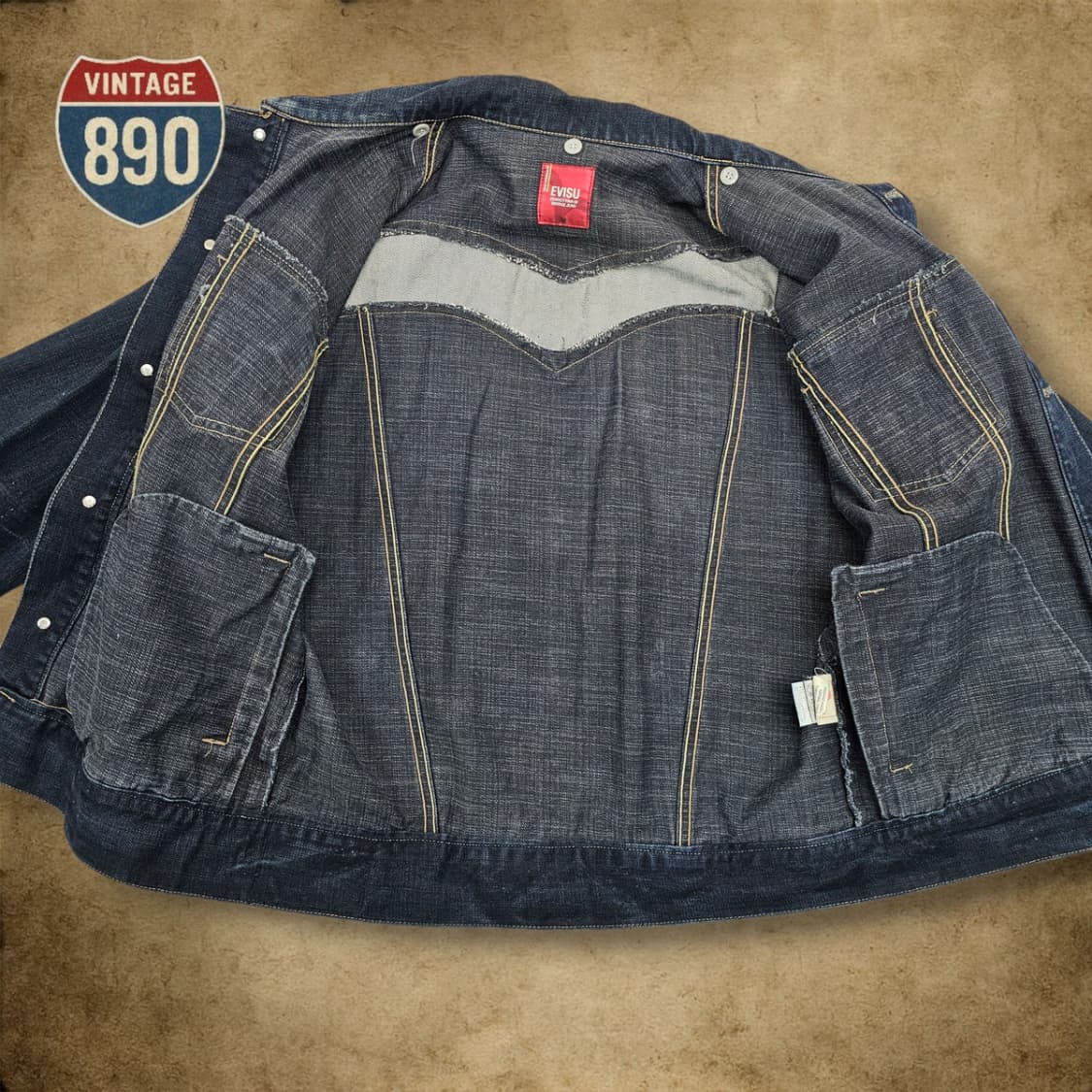 [M] Evisu 에비수 데님 트러커 청자켓 상품이미지6