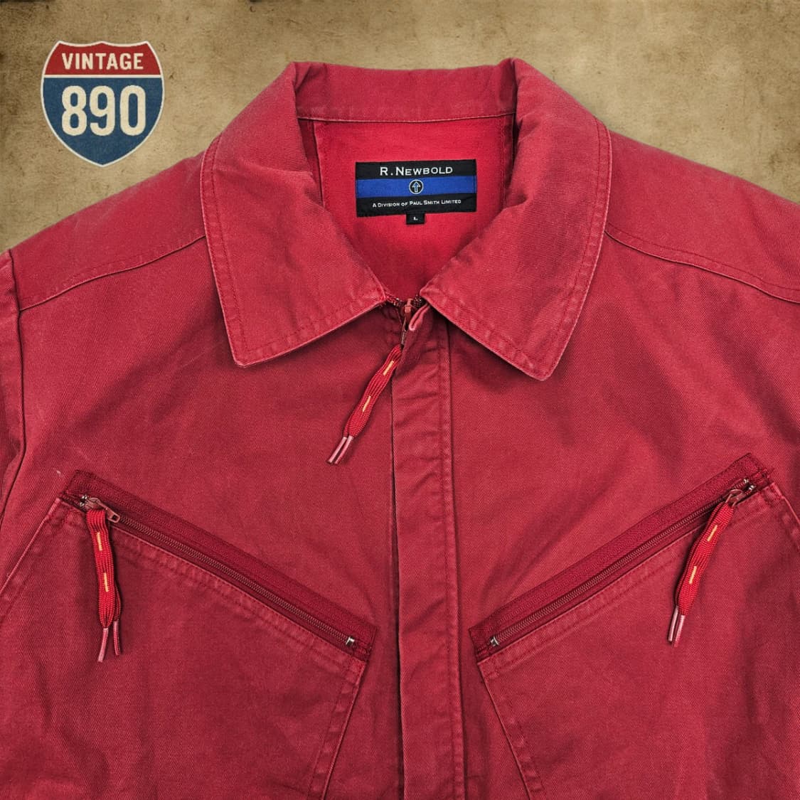 [L] R.Newbold 알뉴볼드 레드 코튼 자켓 상품이미지2