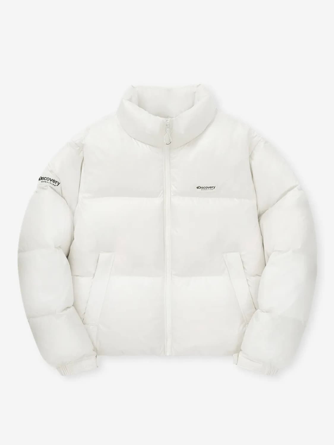 디스커버리 | 여성 반슬리 크롭 고프코어 다운 글로시 크림 95 숏패딩 상품이미지2
