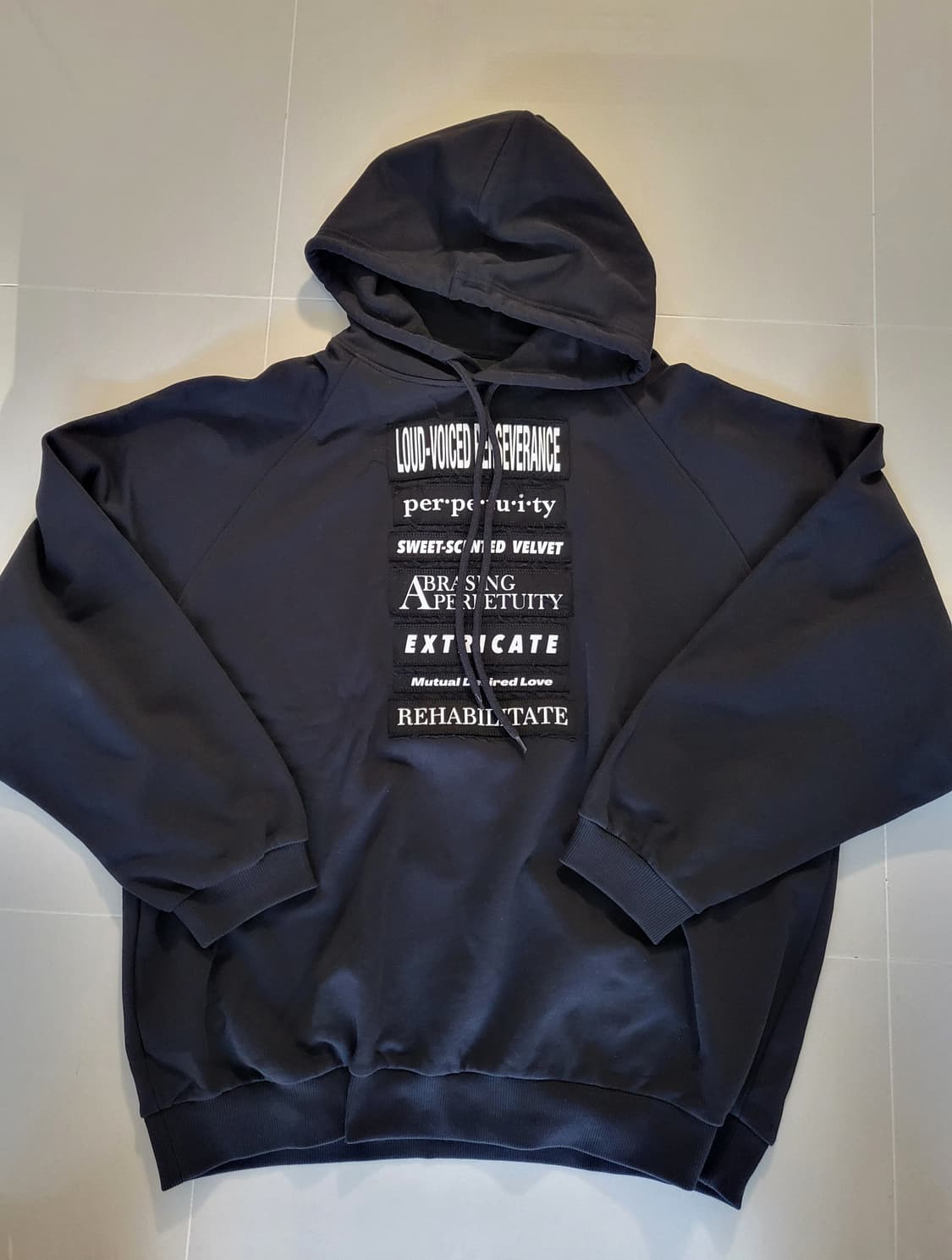 라프시몬스 후드 티셔츠 블랙 상품이미지1