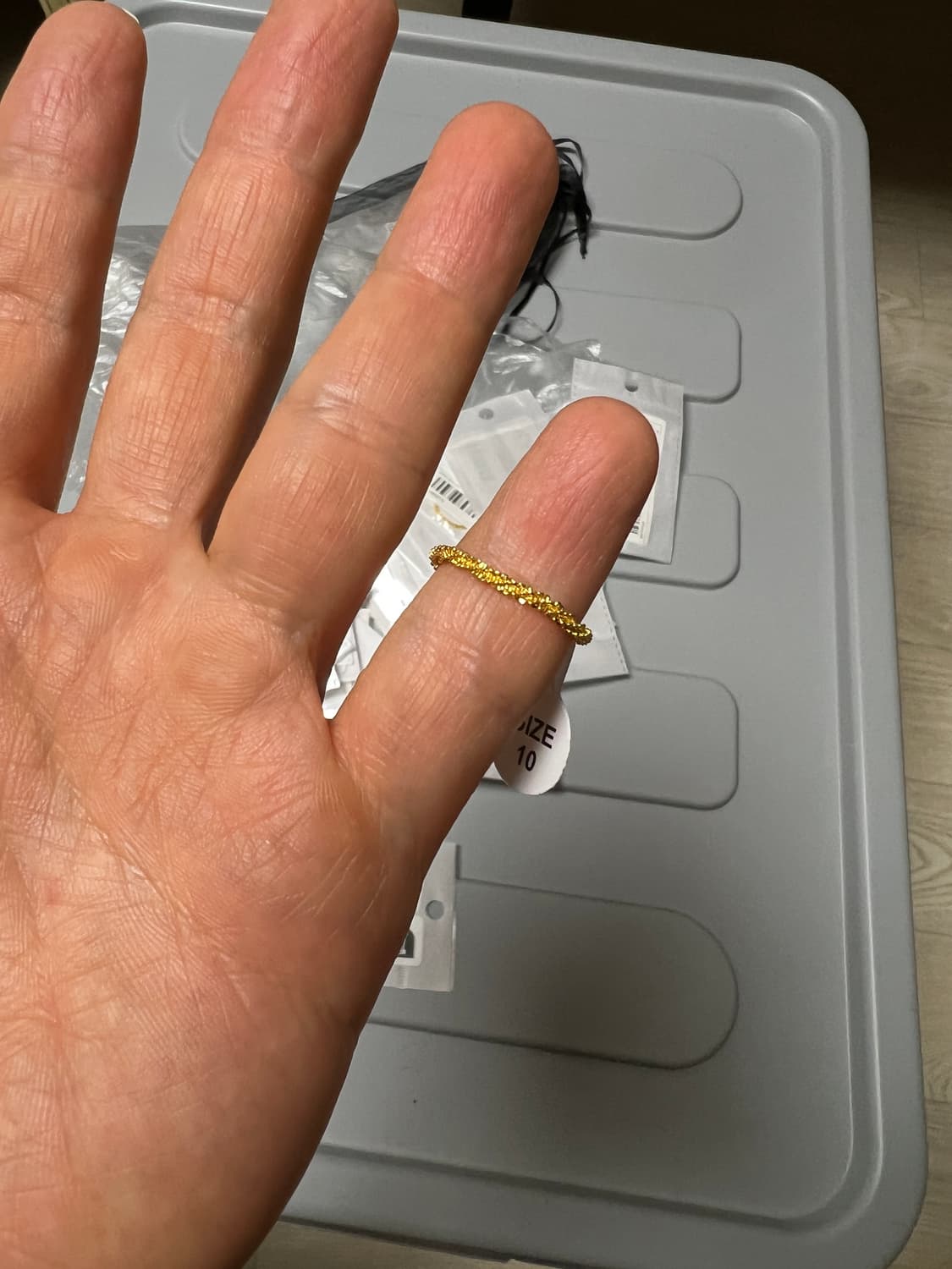 샤이니 눈꽃 신주 은도금 반지 상품이미지5