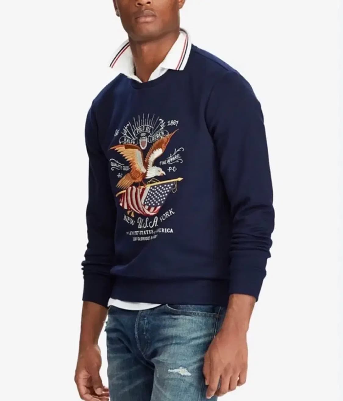 폴로 대장급 국기클래식 이글맨투맨 M 상품이미지2