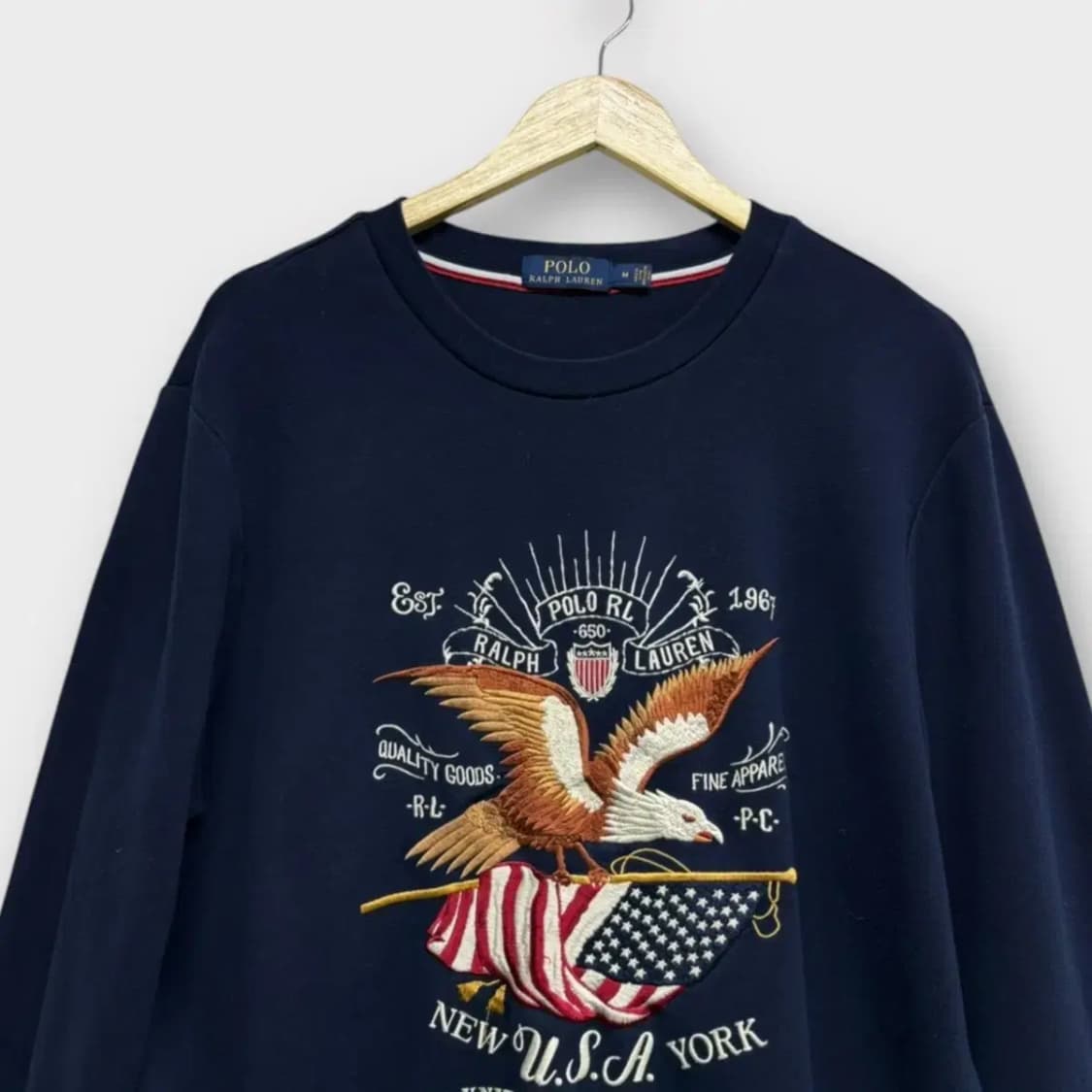 폴로 대장급 국기클래식 이글맨투맨 M 상품이미지3