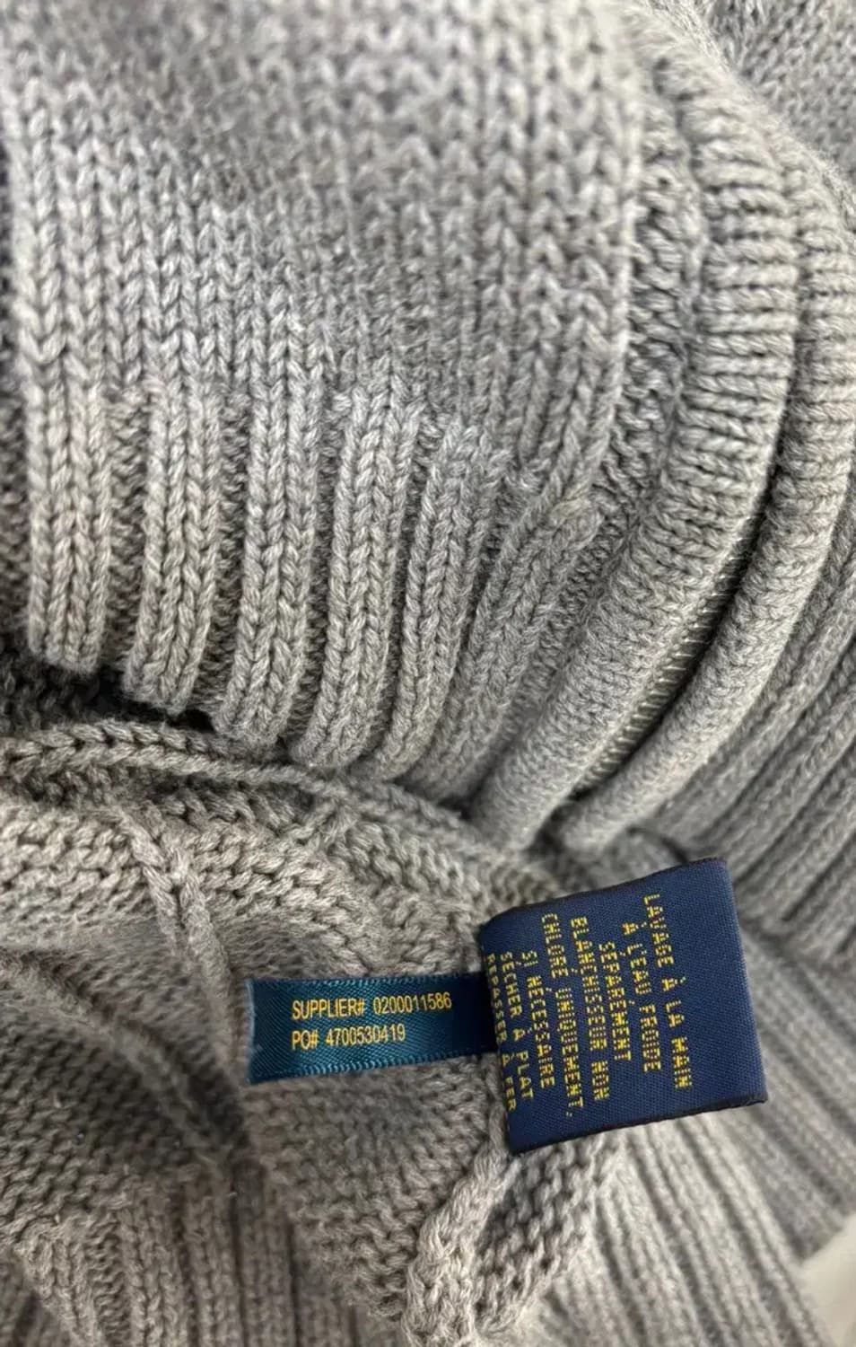 폴로 랄프로렌 케이블 집업 XL 상품이미지5