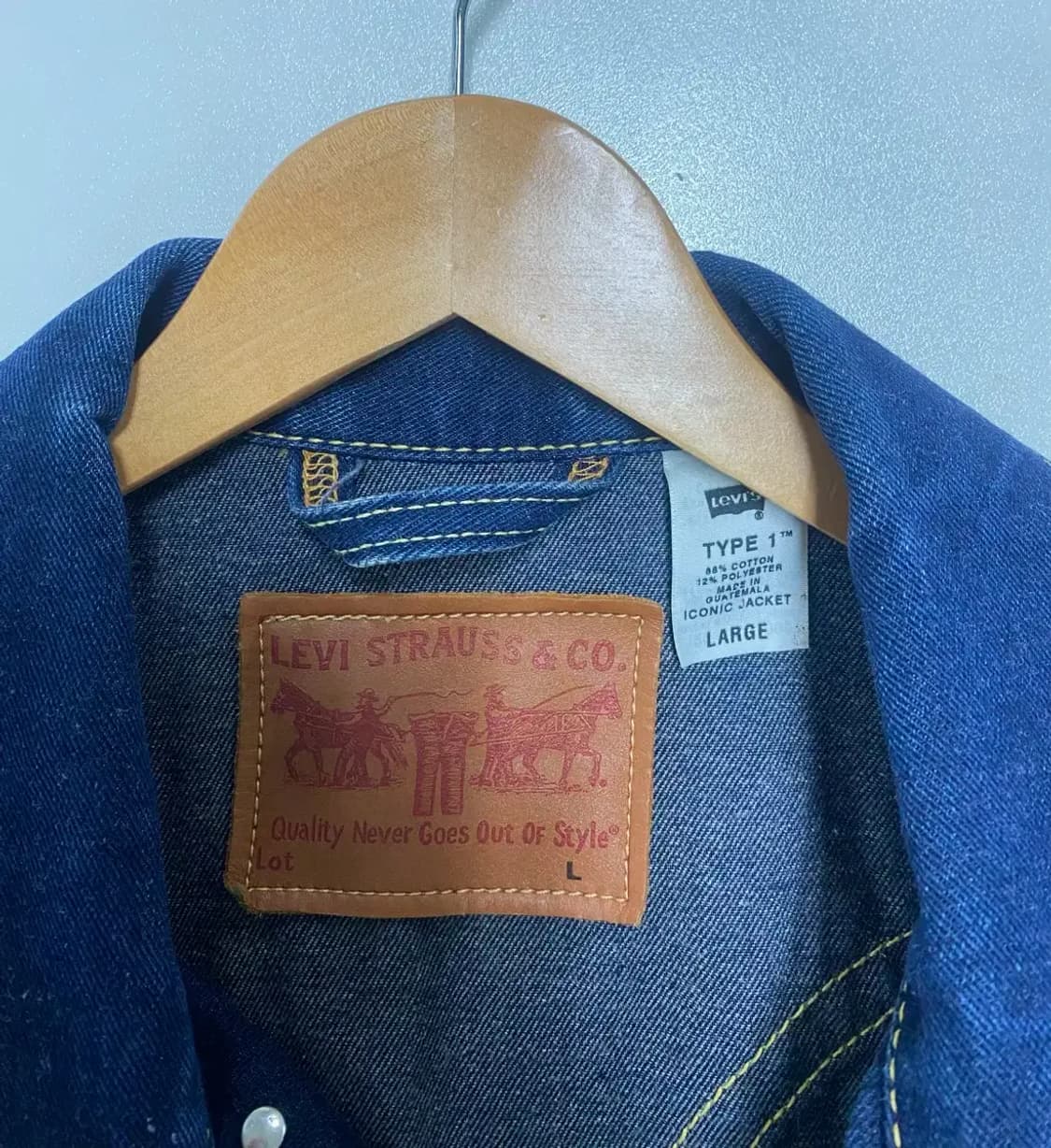 리바이스 타입원 데님 베스트 L 상품이미지4