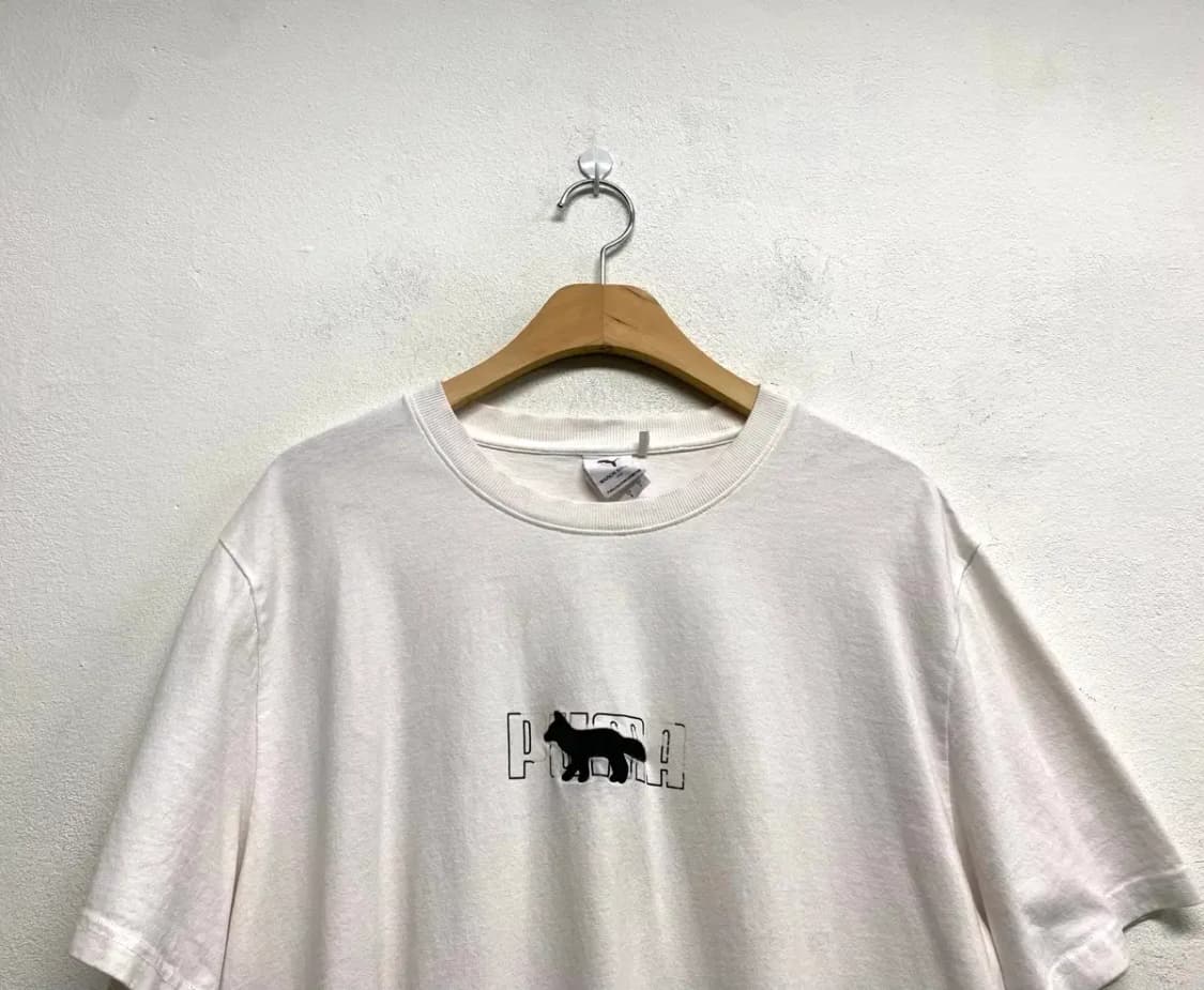 메종키츠네 x 푸마 자수 로고 화이트 오버핏 반팔 L 상품이미지2