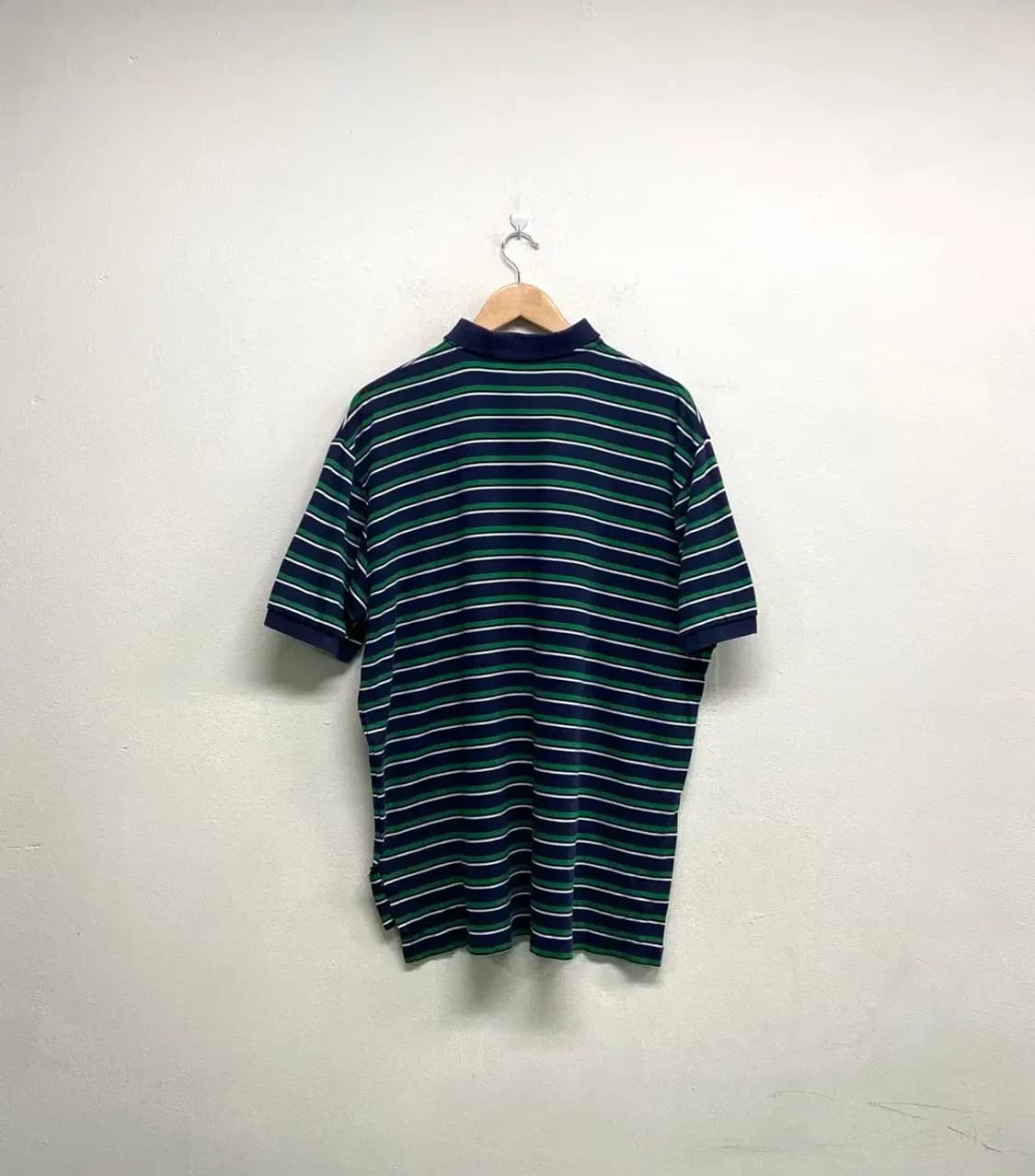 Polo 그린 스트라이프 카라 티셔츠 L 상품이미지3