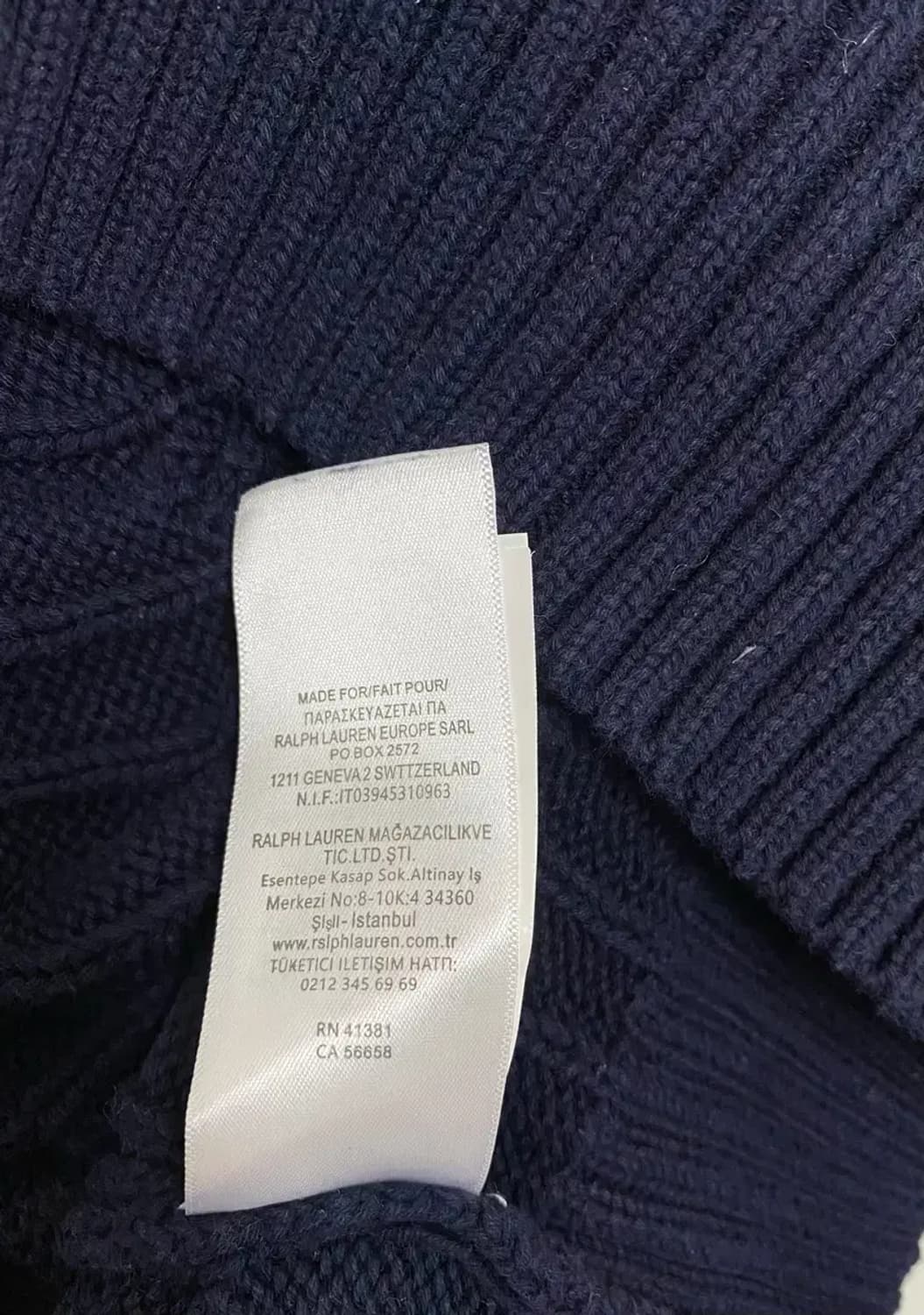 폴로 네이비색 케이블 니트 L 상품이미지5