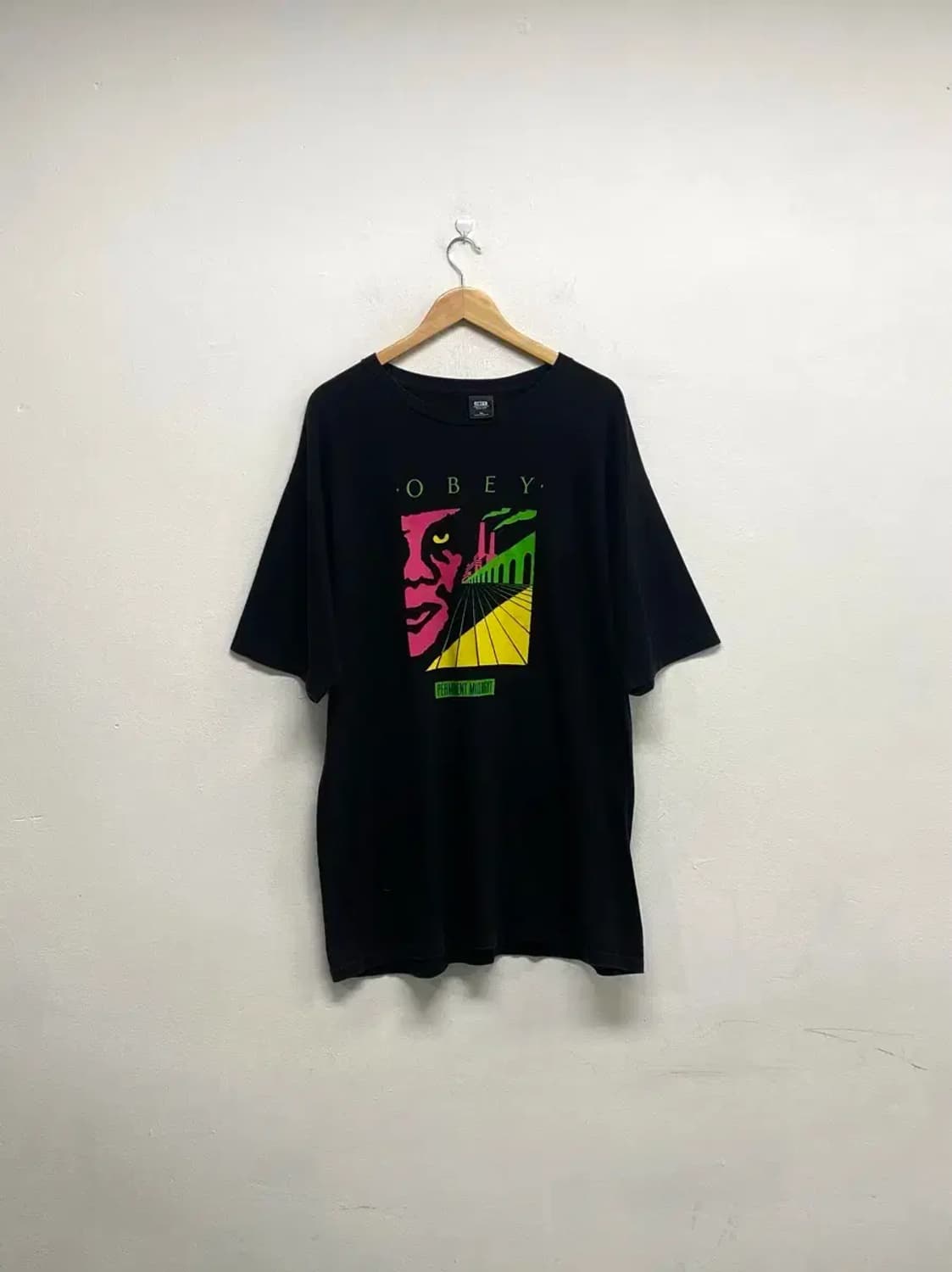 오베이 OBEY 퍼머넌트 반팔티 블랙 XL 상품이미지1