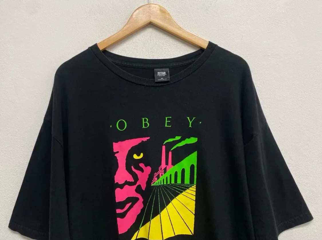 오베이 OBEY 퍼머넌트 반팔티 블랙 XL 상품이미지2