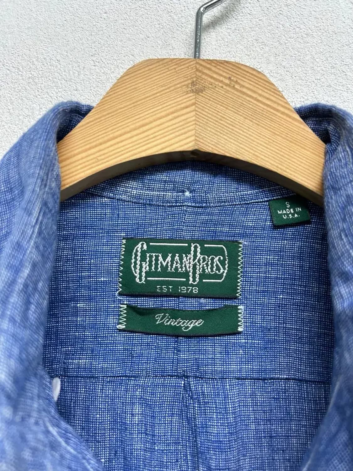 깃먼빈티지 오픈카라 린넨 셔츠 S 상품이미지4