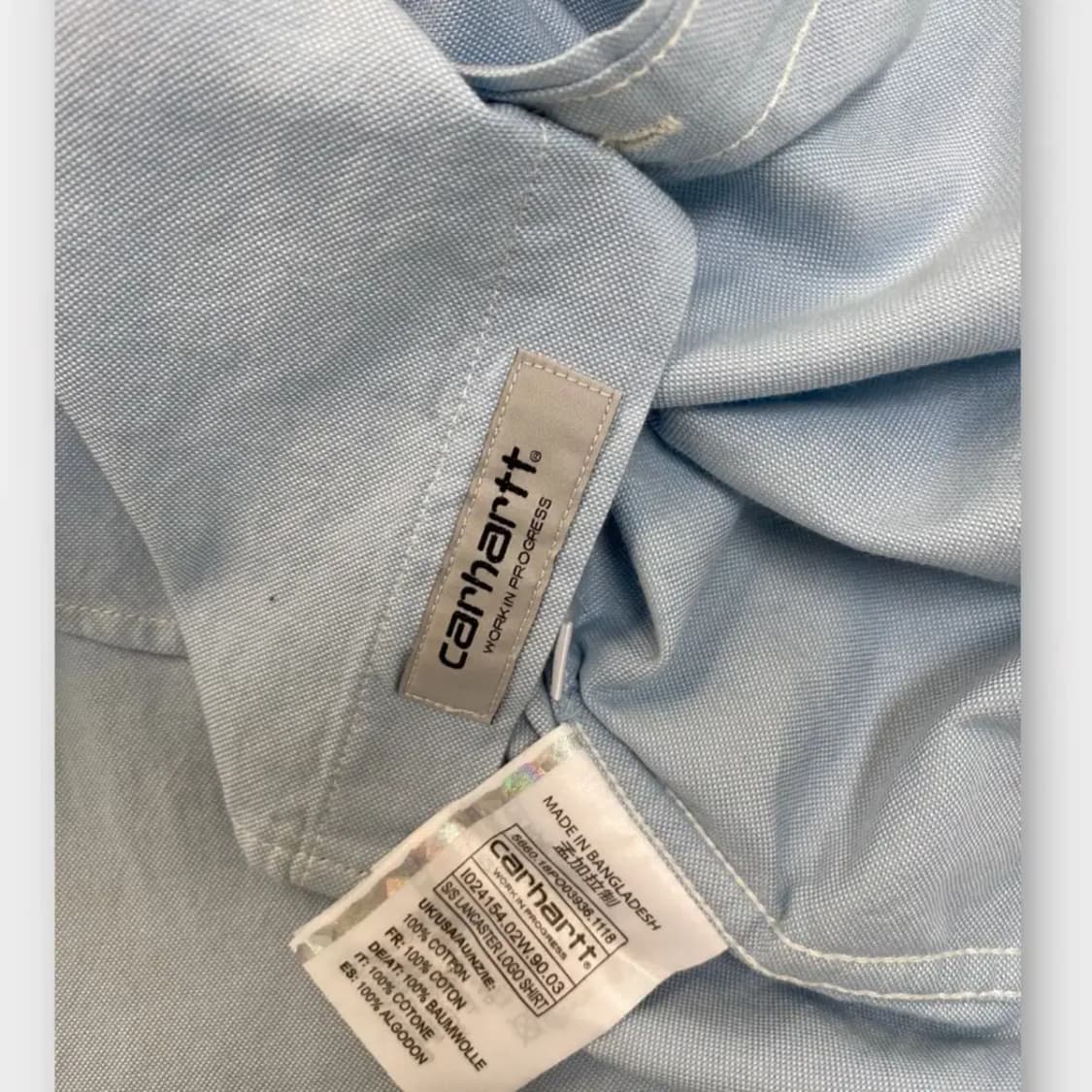 칼하트 옥스포드 라이트블루 남방 M 상품이미지6