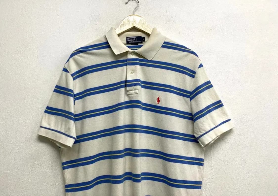 폴로 반팔 줄무늬 카라티 L 상품이미지2