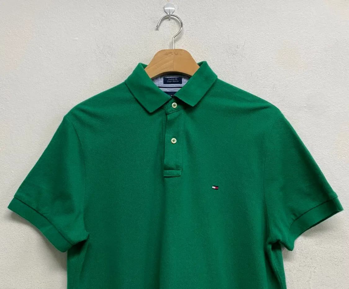 타미힐피거 그린 PK 반팔티 S-M 상품이미지2