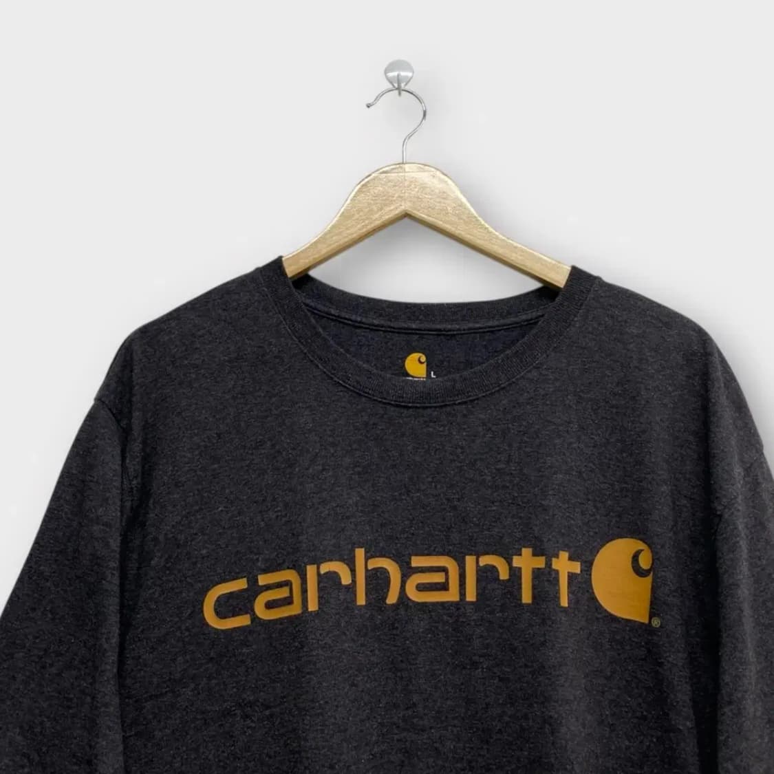 칼하트 시그니쳐로고 차콜헤더 반팔티 L 상품이미지2