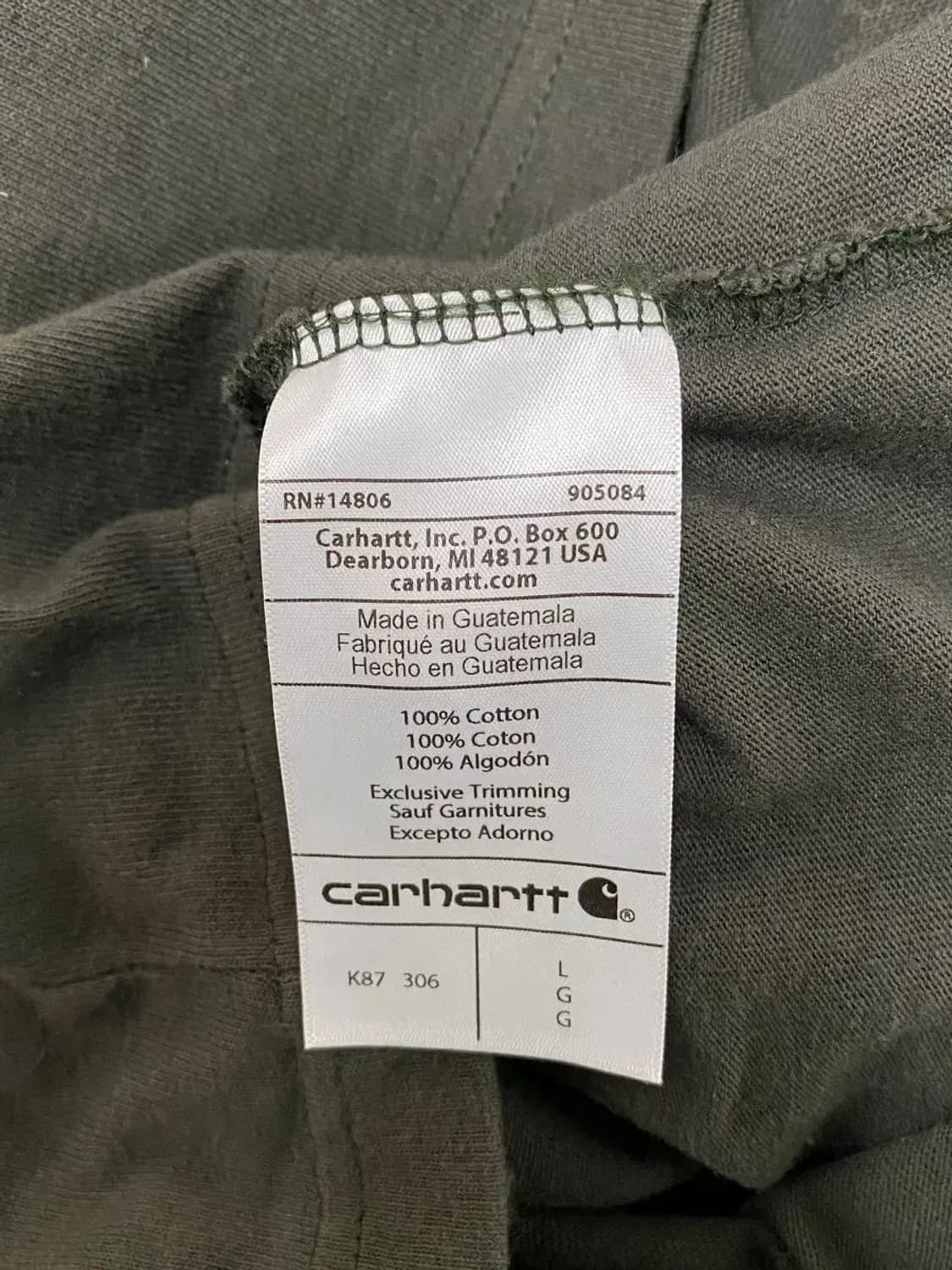 칼하트 시그니쳐 포켓 반팔티 L 상품이미지5